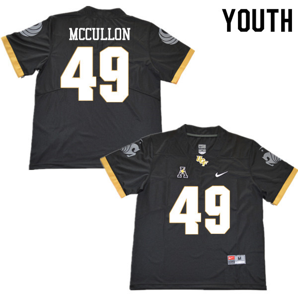 Youth #49 Daniel McCullon UCF Knights College Football Jerseys Sale-Black